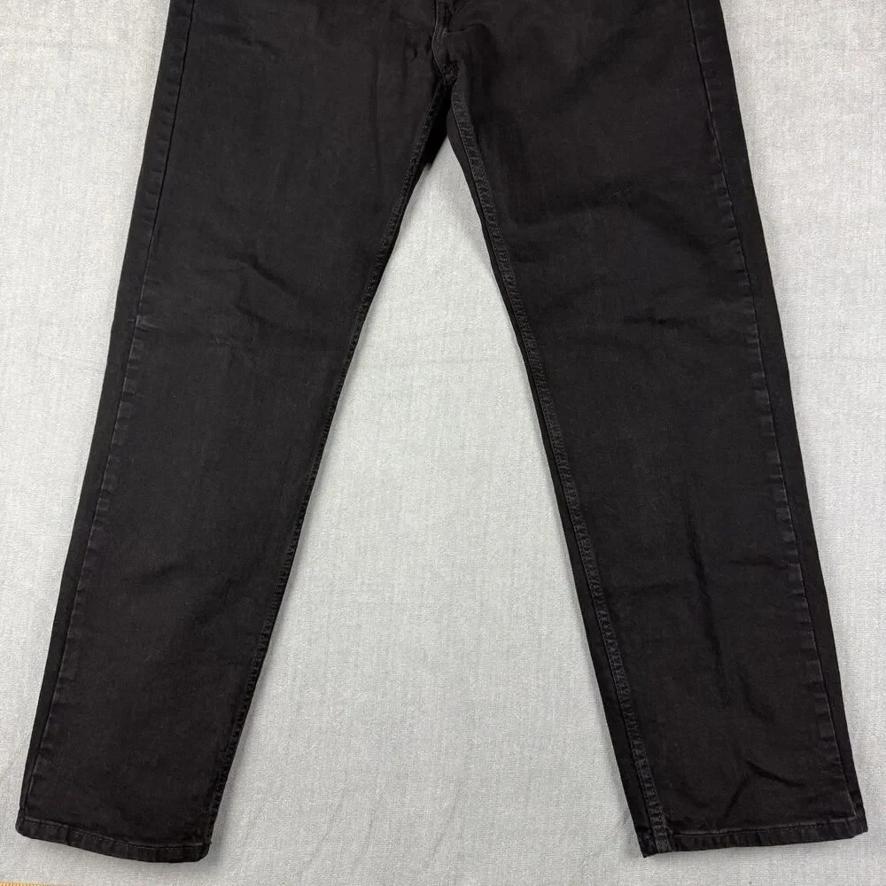Levi's 505 Jeans Mens 40x32 Black Straight Leg Casual Cotton Stretch